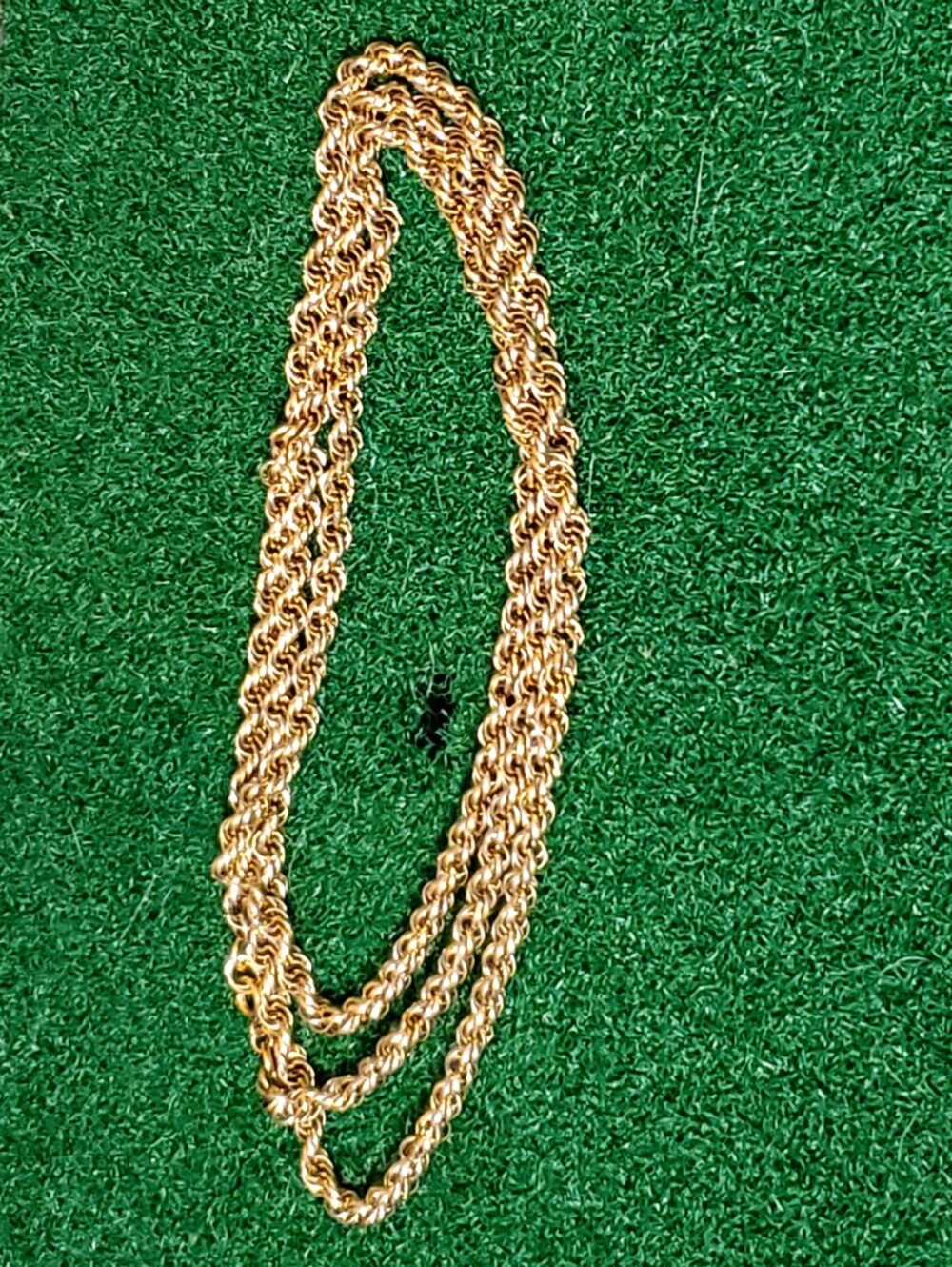 Long Gold Monet Rope Chaim Necklace